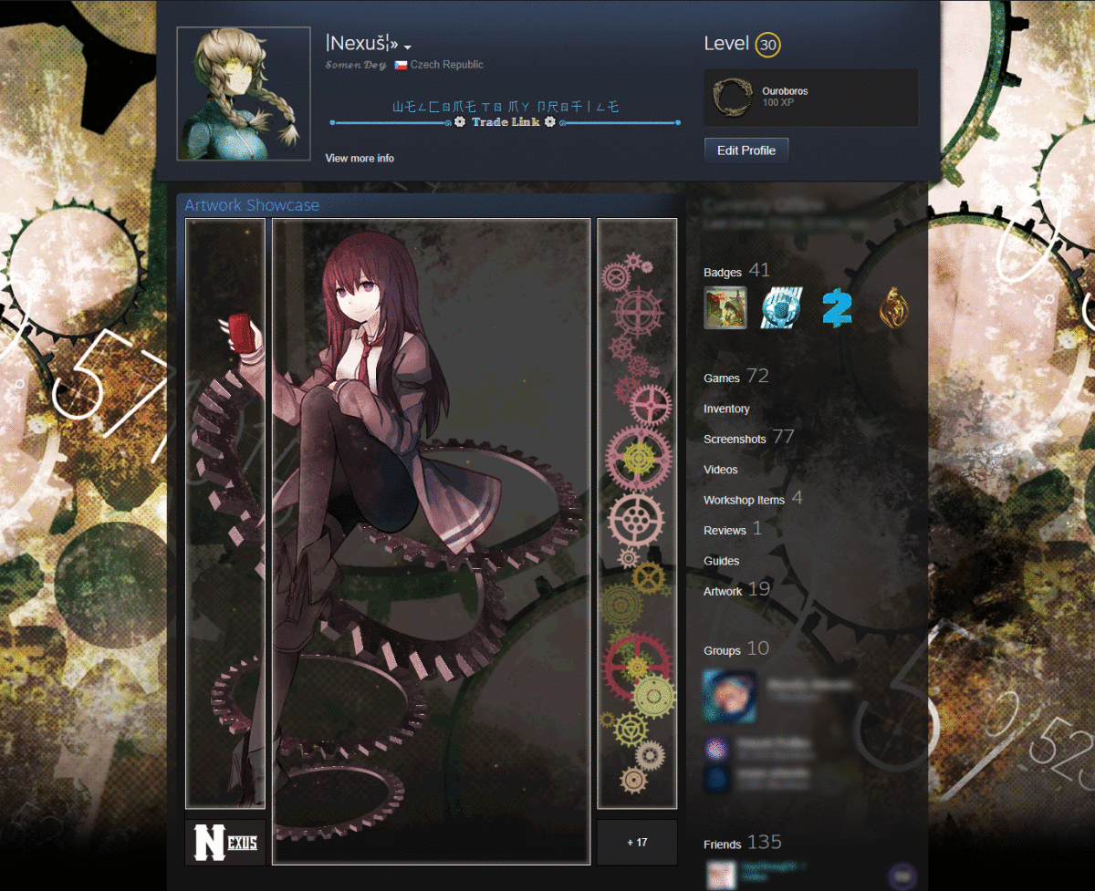 Steam Steins Gate Badges