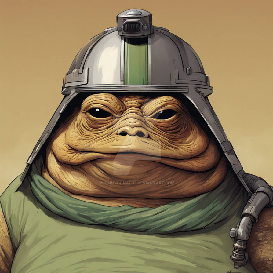 Jabba The Hutt Wearing a Helmet by jimmydonalds on DeviantArt