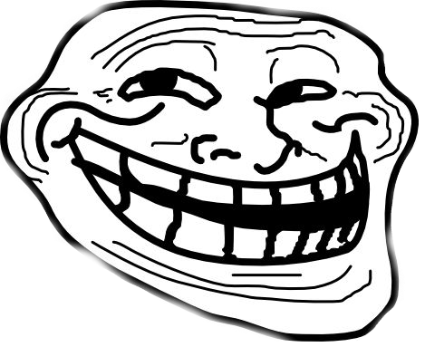 Filled Troll Face PNG