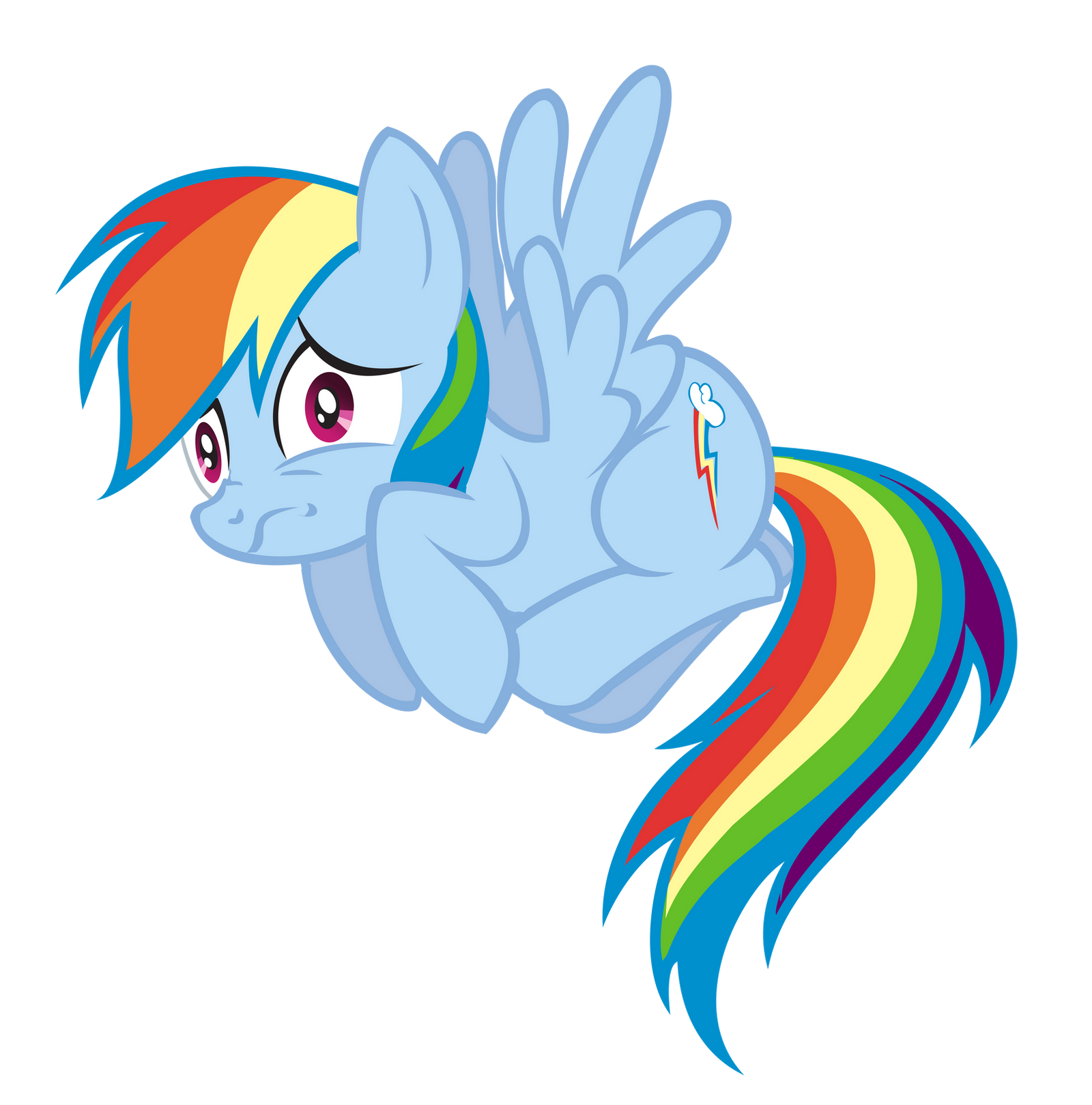 Scared Rainbow Dash Vector by saturtron on DeviantArt