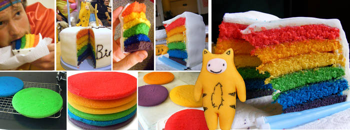 Rainbow Cake with Tiger-Boy