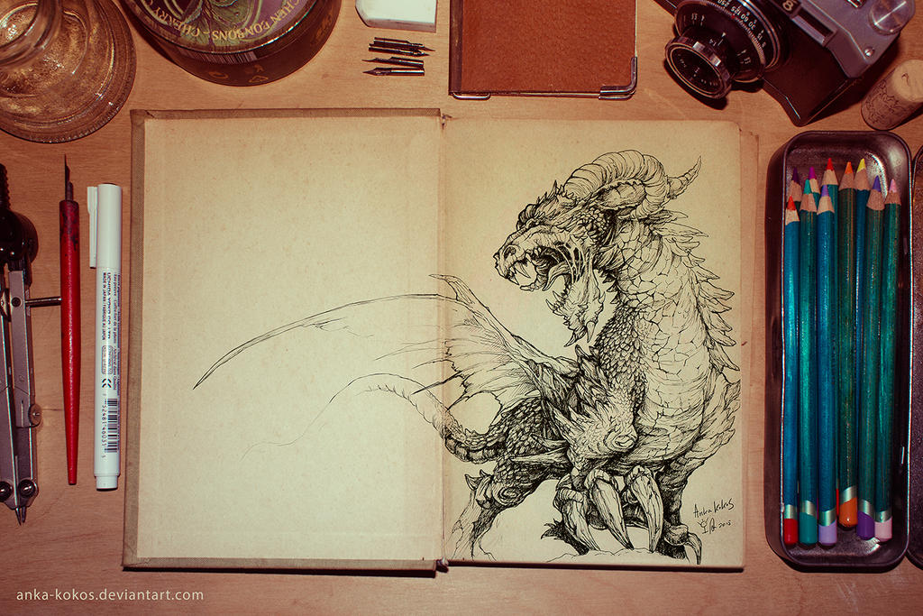 Dragon mockup by anka-kokos