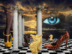 The game of chess with a red by Fiery-Fire