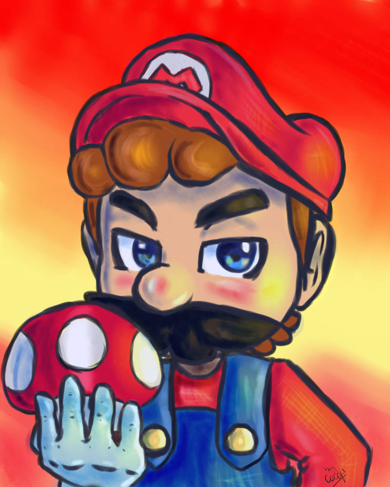 Serious Mario is ready for battle by ColorsPaint15 on DeviantArt