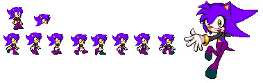 Megan the hedgehog sprite sheet process