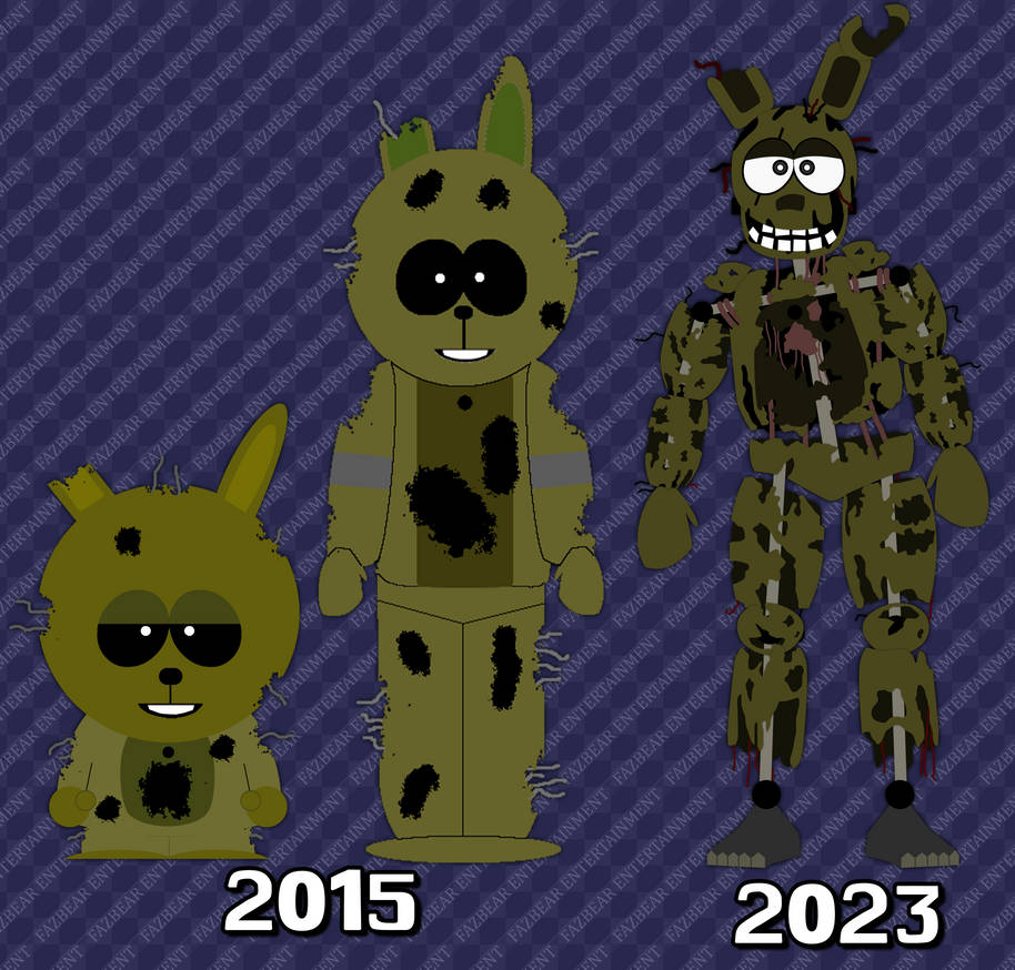 Evolution Spring Trap Deviantart The Evolution of Springtrap in South Park by littlebigplanet678 on ...