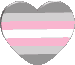 Demigirl Heart Flag