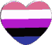 Genderfluid Heart Flag