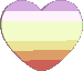 He-Him lesbian Heart Flag