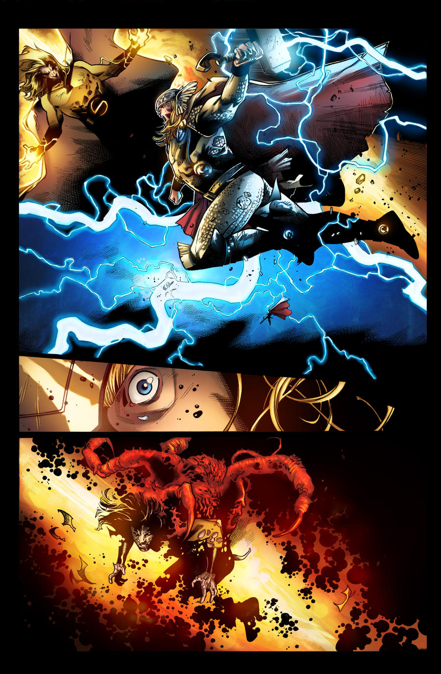 Thor Vs The Sentry By Jadecks On Deviantart