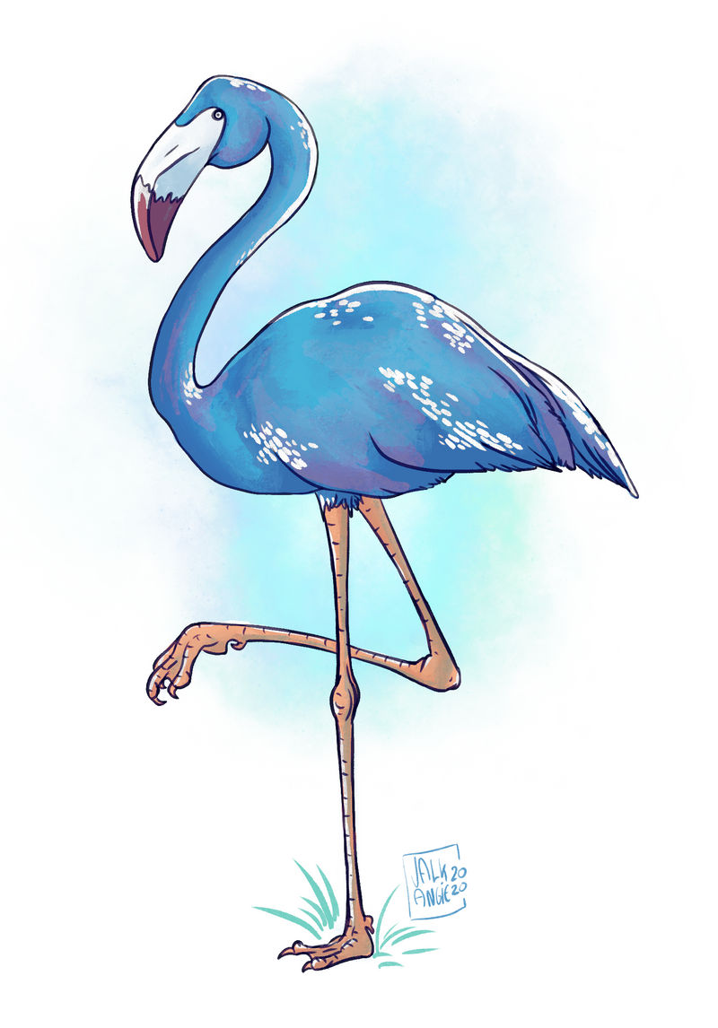 Blue Flamingo by ValkAngie on DeviantArt