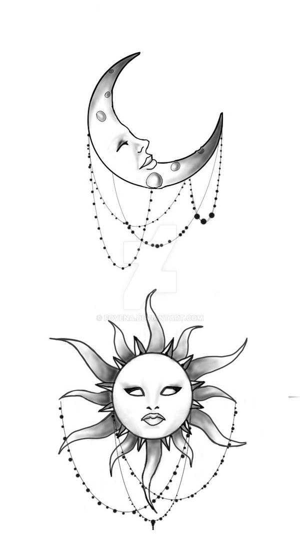Sun and Moon Tattoo by fovena on DeviantArt
