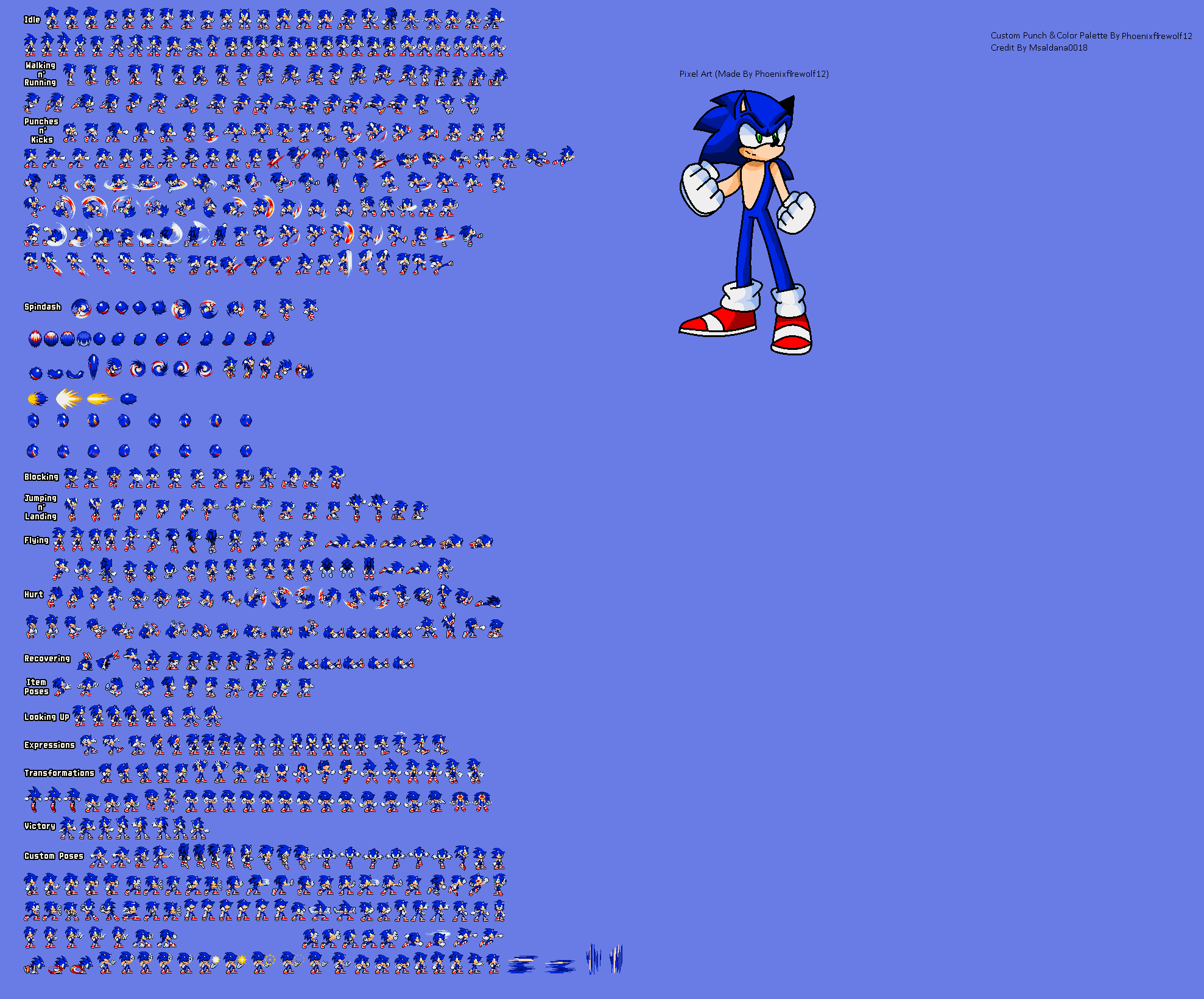 Sonic Sprite Sheet