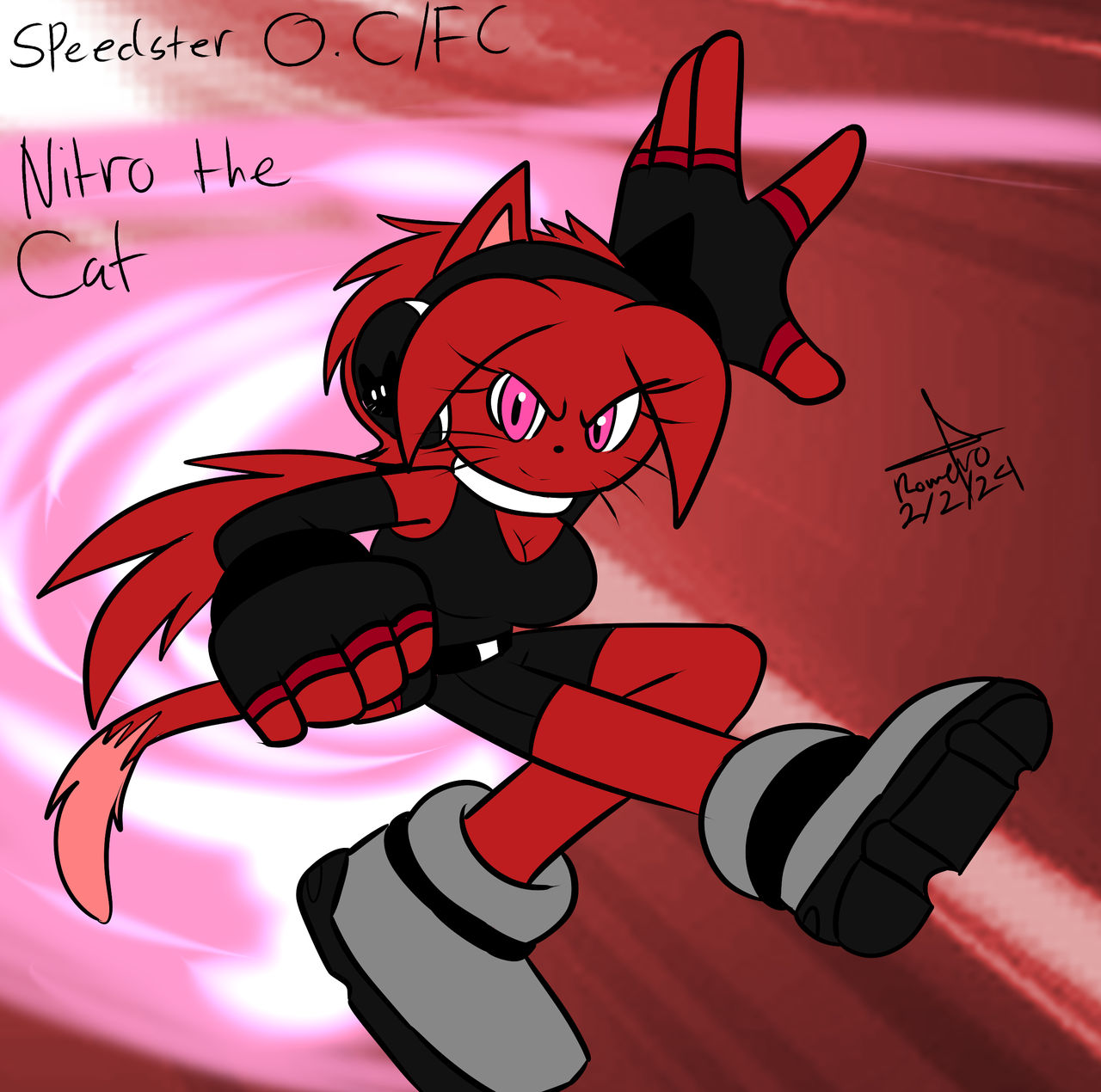 .:Nitro the Cat (new speedster FC/OC):. by PhoenixTH-Production on ...