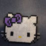 hello kitty purple bow Perler art