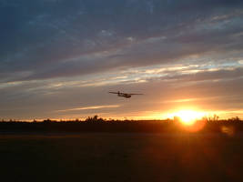 Glider in the sunset