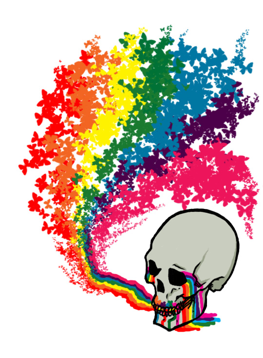 Rainbow Skull