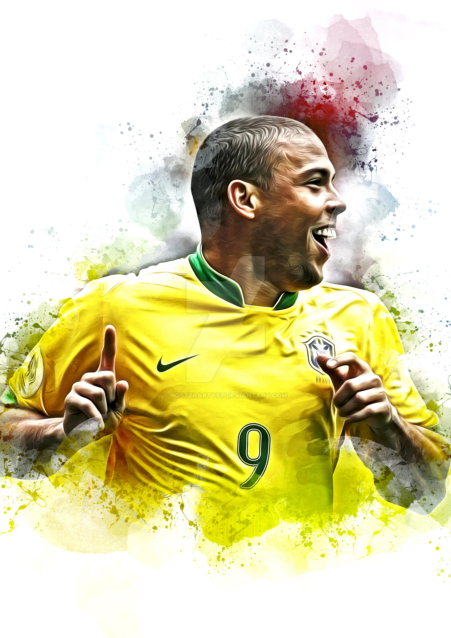 A3 Ronaldo Nazario Brazil by PosterArtyst on DeviantArt