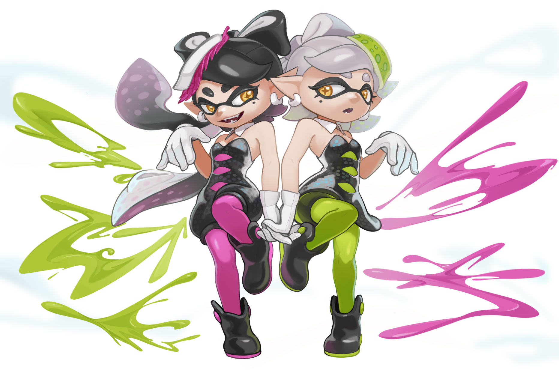 Splatoon squid sisters Marie and Callie by LordYanYu on DeviantArt