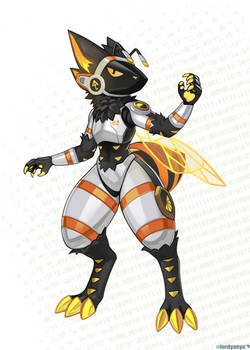 [commission]Wasp protogen oc