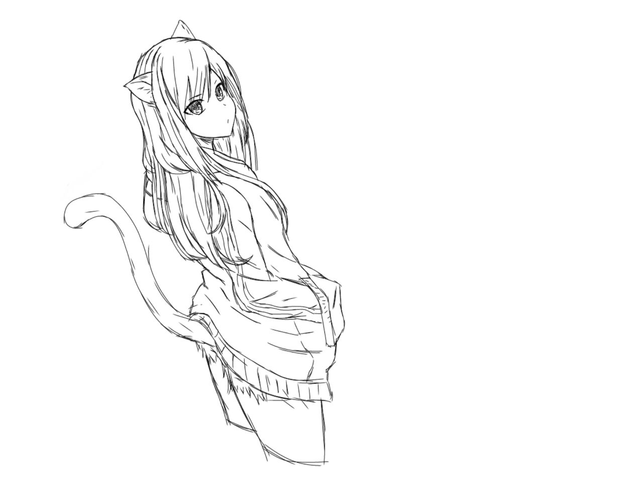 Cute Neko Girl Sketch By Fifthsilence On DeviantArt cute-neko-girl-sketch-by-fifthsilence-on-deviantart