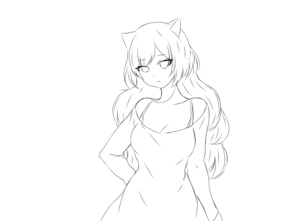 Cute Neko Girl Anime - Sketch by fifthsilence on DeviantArt Cute Neko Girl Anime - Sketch by fifthsilence on DeviantArt