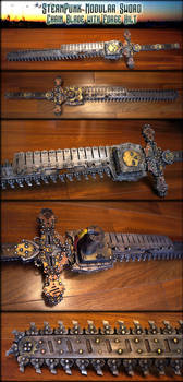 Steampunk Modular Sword- Chain Blade w/ Forge Hilt