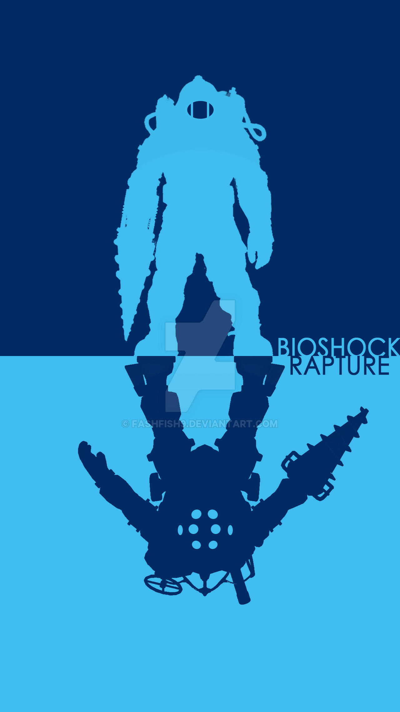 Bioshock Big Daddy Phone Wallpaper(simple) by fashfish9 on DeviantArt