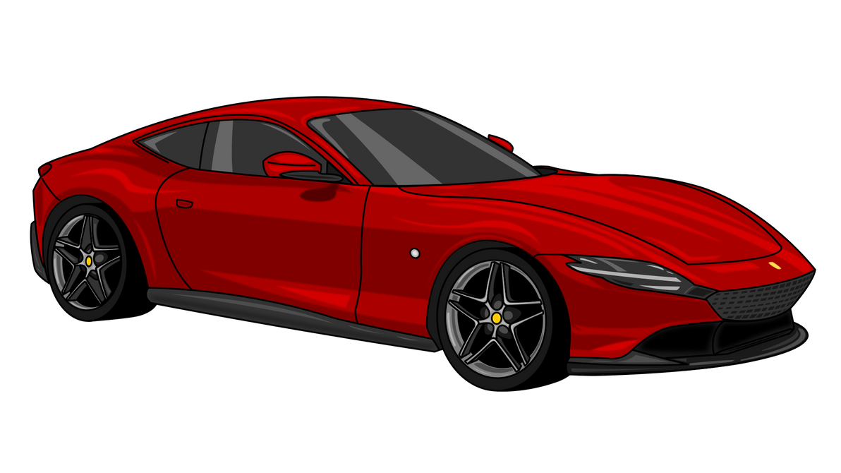 Ferrari Roma Transparent Ferrari Roma by InkscapeCars on DeviantArt