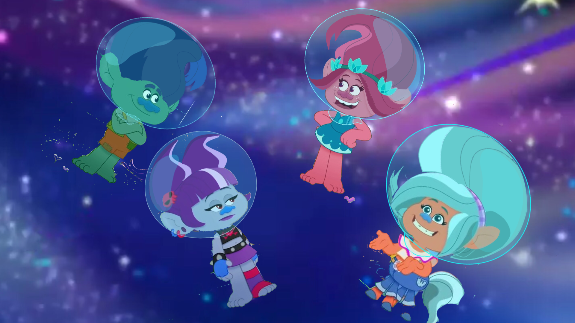 Poppy Spaceman Poppy, Branch, Val and Holly in space by Deshawndeviant2007 on DeviantArt