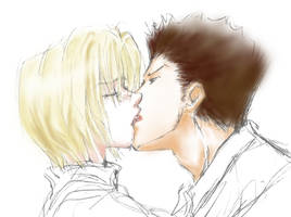 Kurapika and Leorio Kiss 2