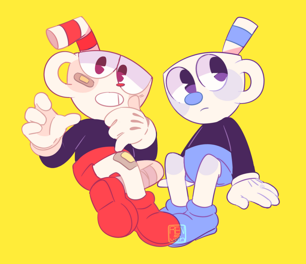 Cuphead And Mugman By Rensaven On DeviantArt.