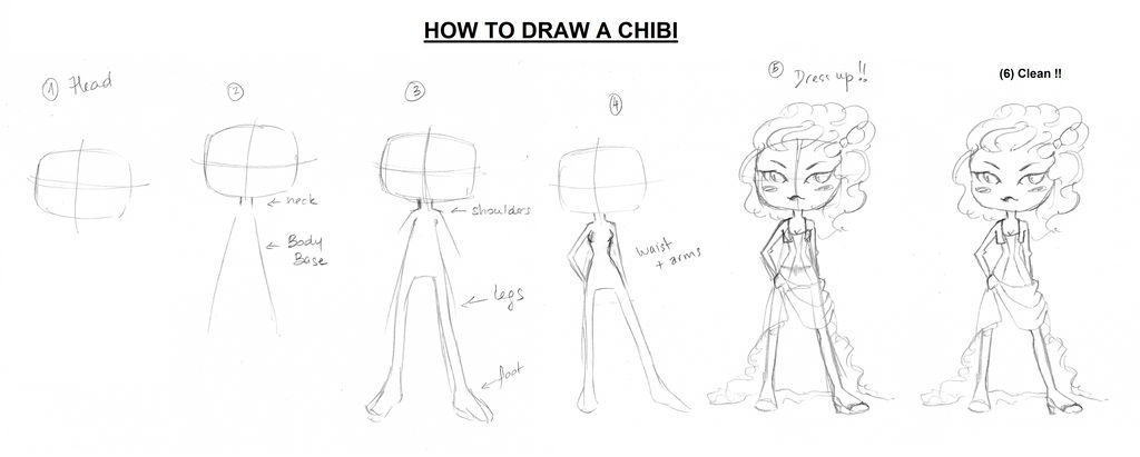 HOW TO DRAW A CHIBI : Part 2 THE BODY by YERDUA on DeviantArt