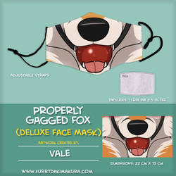 Properly Gagged Fox Mask by TheVale