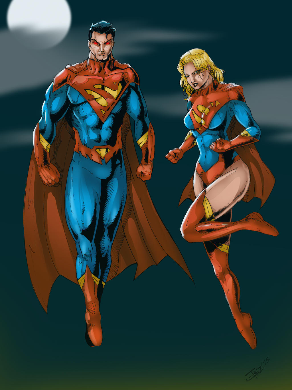 Superman y Superchica by JAGZ-UNLIMITED on DeviantArt