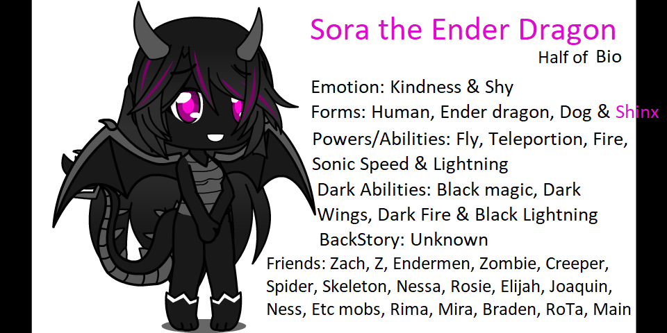 sora the ender dragon bio half by