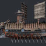 Apocalyptic Turtle Ship Side Render