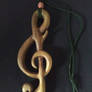 Wooden Treble clef mirror hanger.