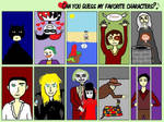 My Favorite Characters Meme by CountessDeSangre