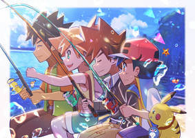 Fishing with Anipoke Mujigumi