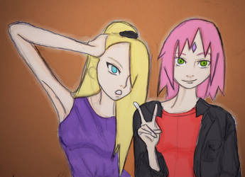 Sakura and Ino