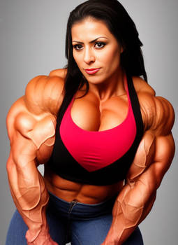 Stable Diffusion Muscle Woman - 252