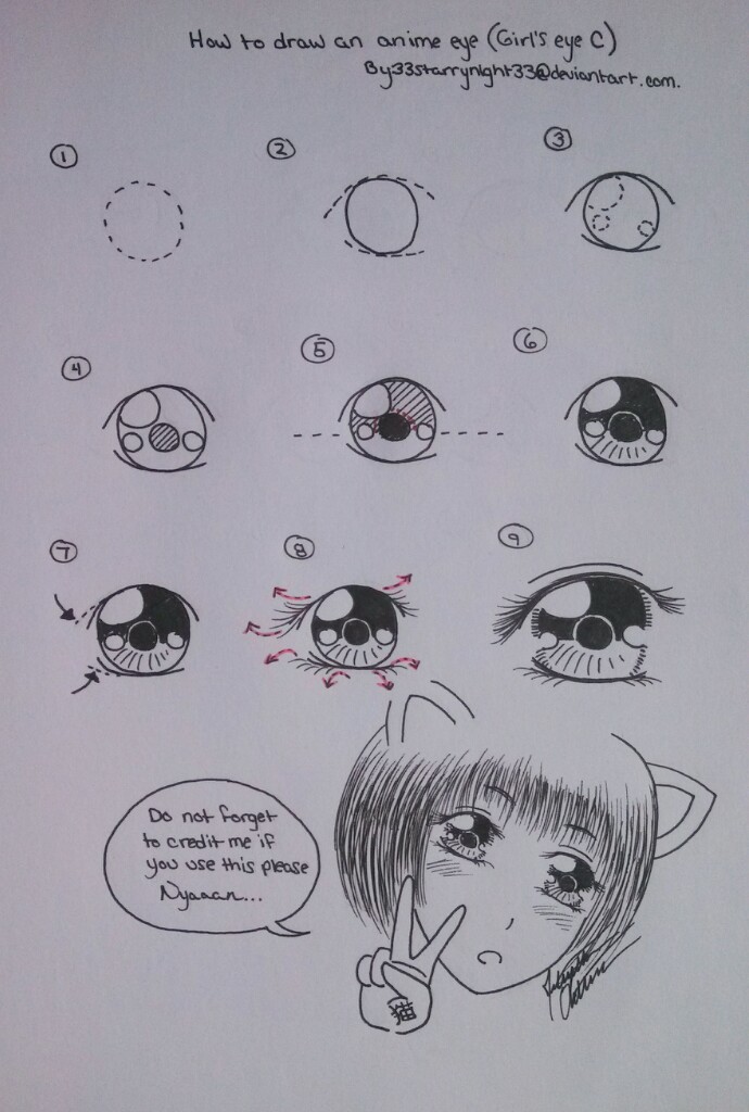 How to draw an anime eye C