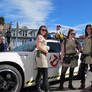 Ghostbuster Girls and Ecto-1