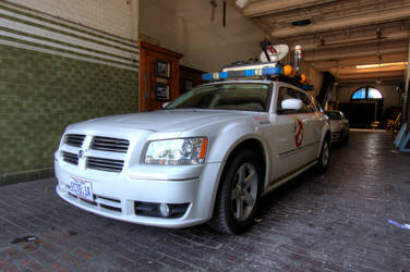 Ecto-1 Magnum visits Firehouse Interior Location by Boomerjinks