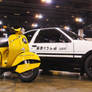 Initial D Toyota Trueno and FLCL Haruko's Vespa