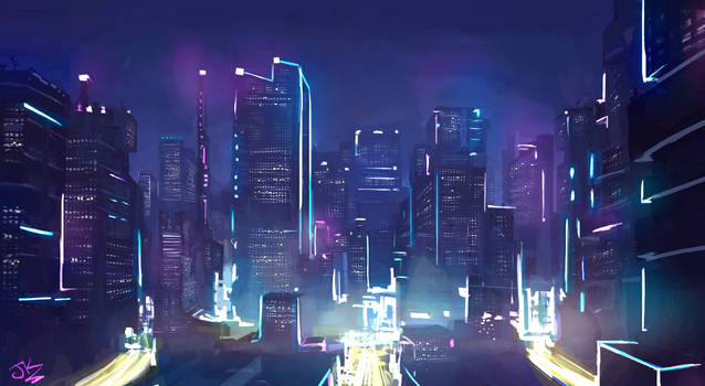 Cybercity Knights - Cityscape
