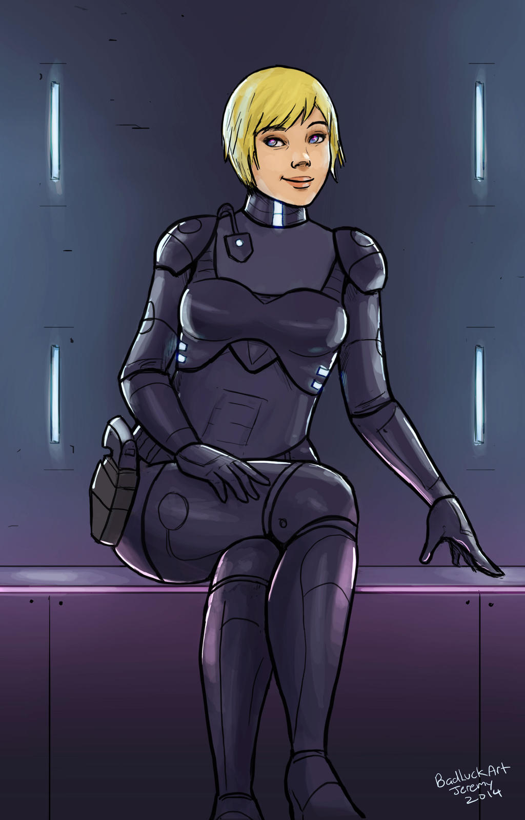 Cybercity Knights - Comic Panel Test 1, Ember