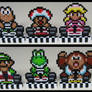 Perler Mario Kart Cast