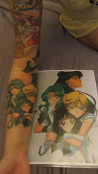 Sailor moon tattoo sleeve
